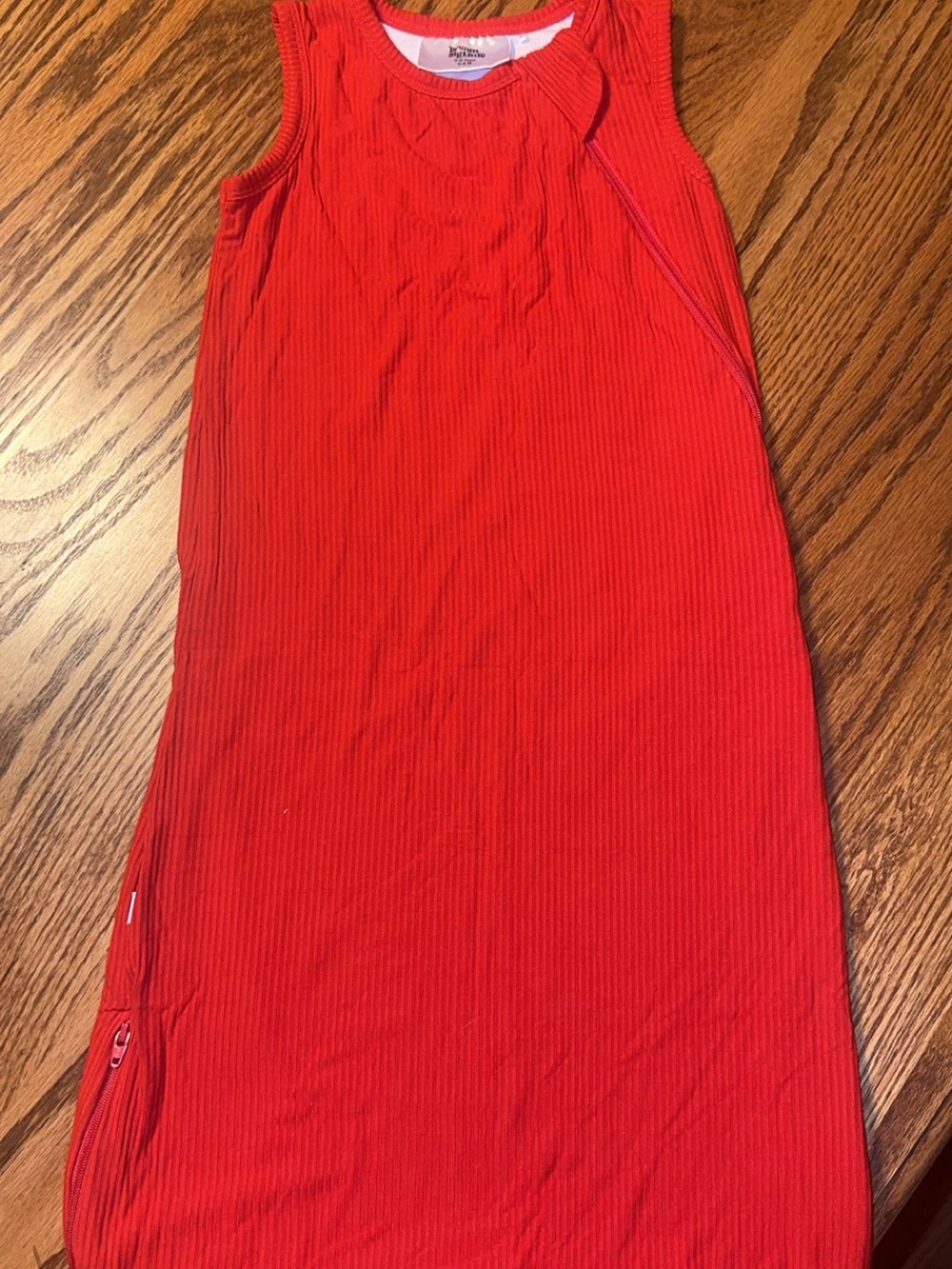 Red Sleeveless Kids Sleep Sack - Soft Rib Knit